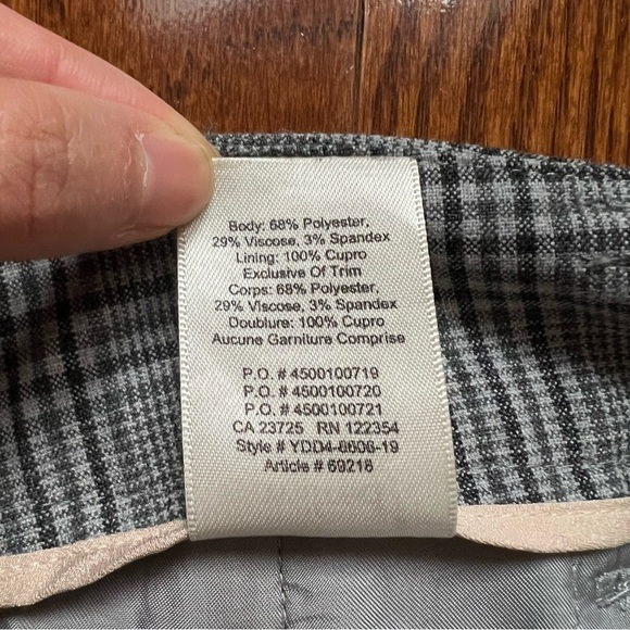 Aritzia Wilfred High-Waisted Jallade Tie Trouser Pant Black/White/Gray - Sz 4 - Picture 10 of 14